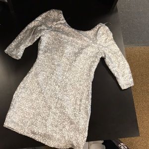 Sparkly Silver Bodycon mini dress